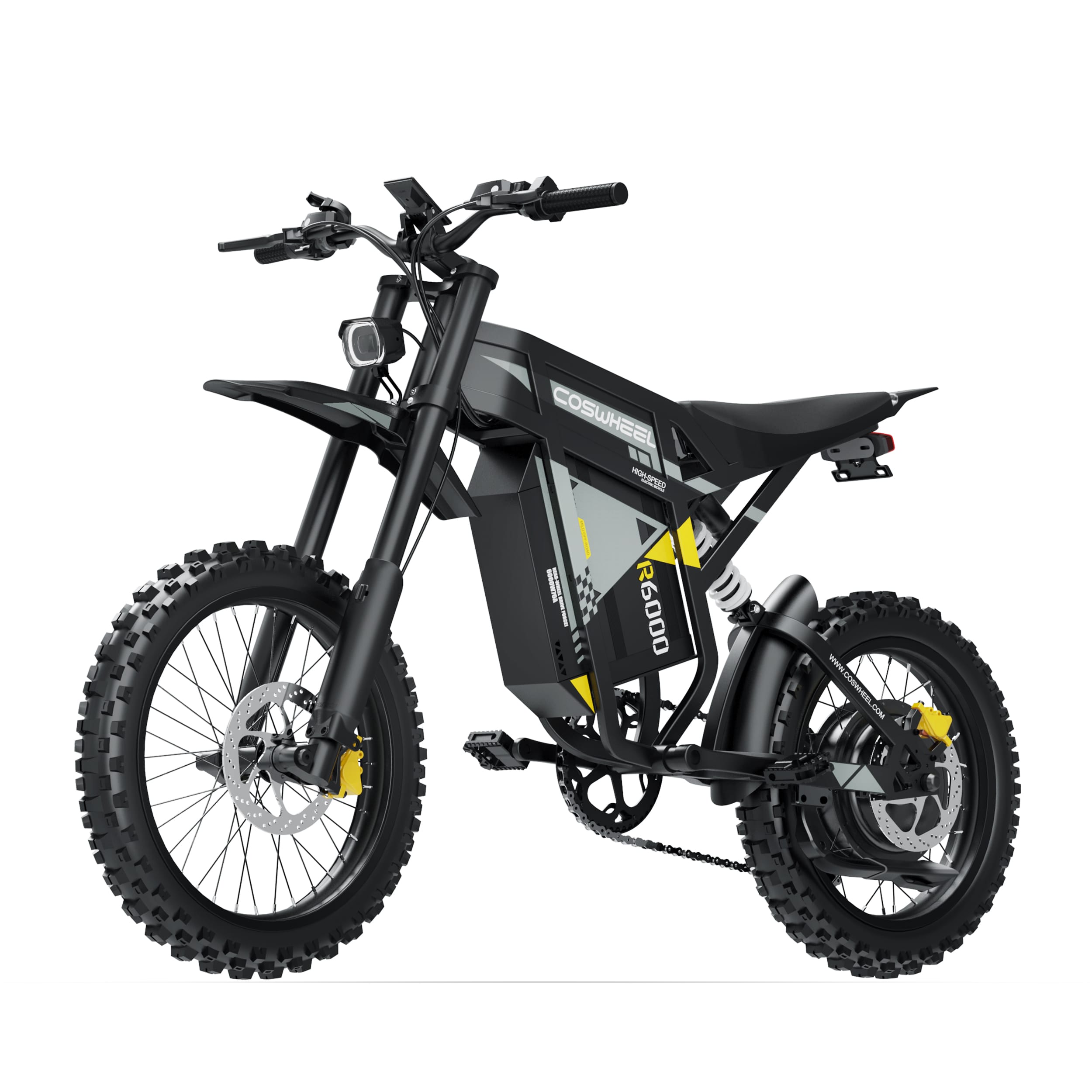 Electric Dirt Bike COSWHEEL R6000, 7000W Peak, 60V 30Ah, 17" Off-Road Tires