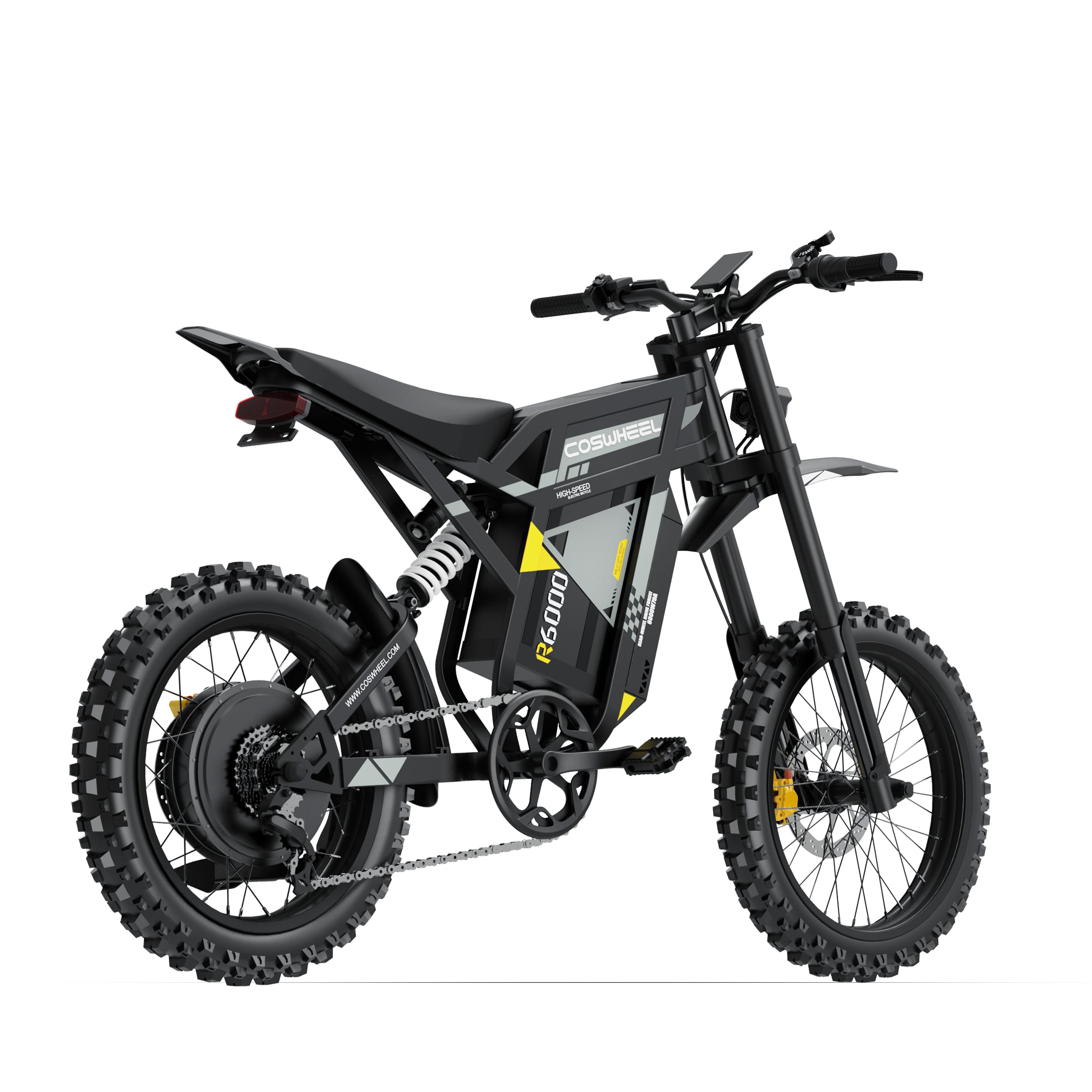 Electric Dirt Bike COSWHEEL R6000, 7000W Peak, 60V 30Ah, 17" Off-Road Tires - Image 3