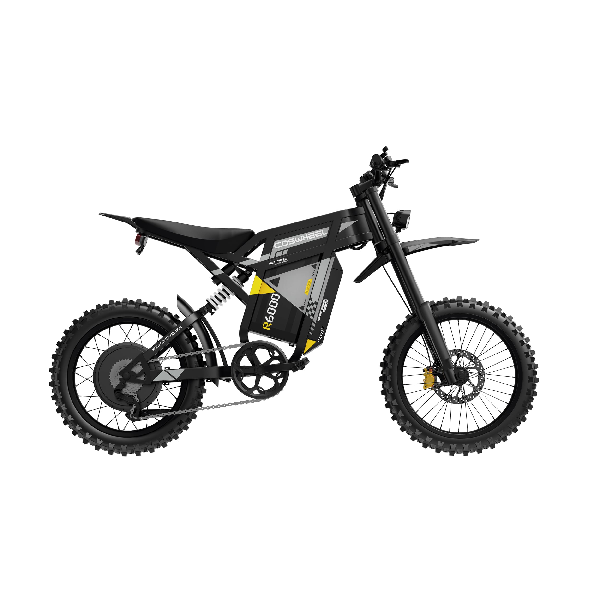 Electric Dirt Bike COSWHEEL R6000, 7000W Peak, 60V 30Ah, 17" Off-Road Tires - Image 4