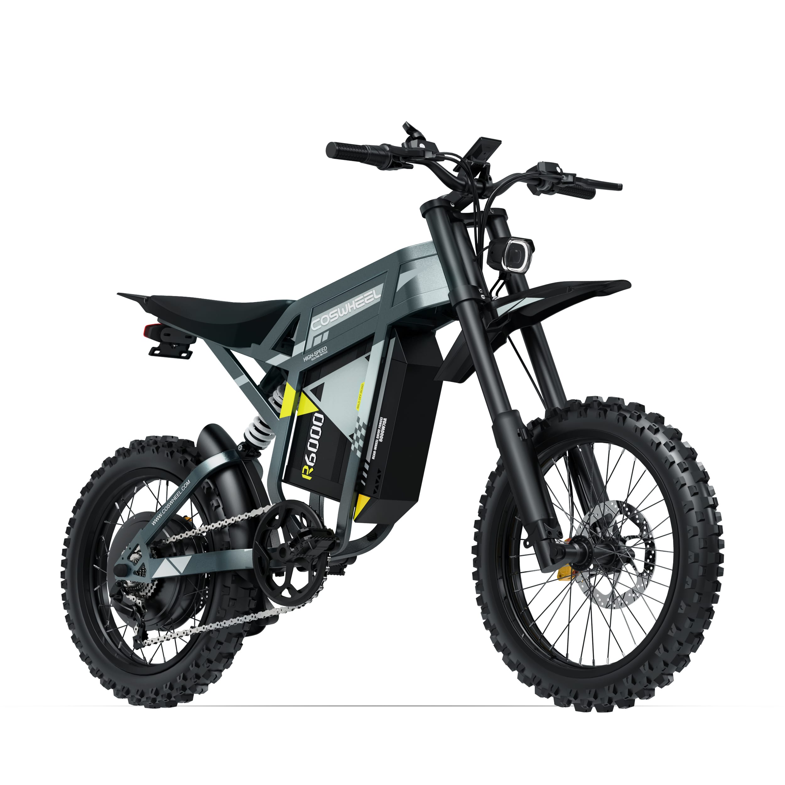 Electric Dirt Bike COSWHEEL R6000, 7000W Peak, 60V 30Ah, 17" Off-Road Tires - Image 12
